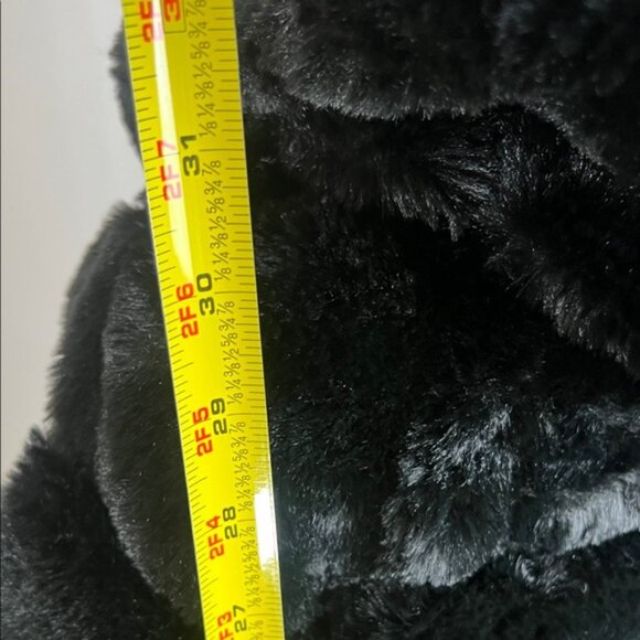 LAUNDRY • Women's Black Faux Fur Hooded Coat - Picture 4 of 6